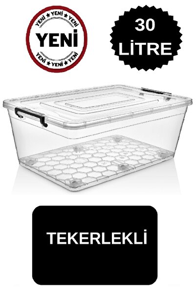 DEEMBRO 30 Lt Storage Box Container with Wheels Large Storage Box Large Storage under the Bed 41*60*19 cm