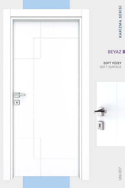 ALO KAPI MELAMİN KARİZMA YEDİ ODA KAPISI, BEYAZ, 86/204/9-13 CM