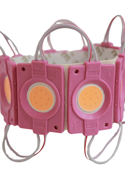 Hazar Led 12 Volt 2.4 Watt Tekli Su Geçirmez Modül Led Pembe (10 ADET)