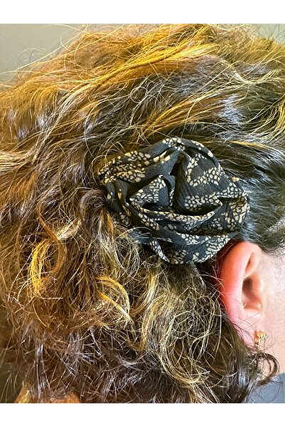 Gönülden Tasarım 7x7 cm Sa deznom crno-smeđe kopče za kosu - 8 komada