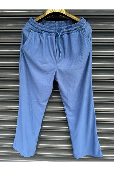 oneoff Corded Indigo Slimfit Ottoman - Oversize Bottom Picama