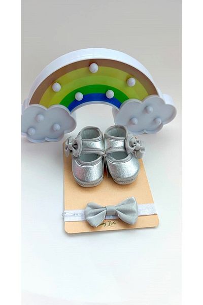 Modomood BilgeTrend Baby Booties and Bandana Set - Scallop Patterned Shoes B888