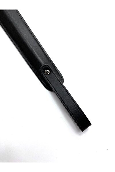 GİRAY %100 Hakiki Deri Kaplama (PASLANMAZ ÇELİK) Özel Tasarım Ayakkabı Çekeceği Kerata Siyah