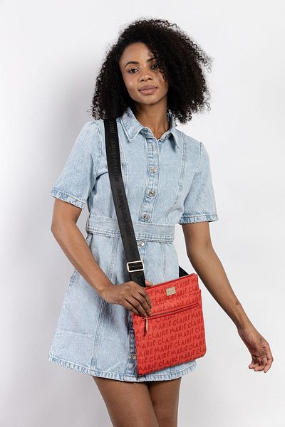 Marie Claire Red Women's Shoulder Bag Jasmine Mc231101676