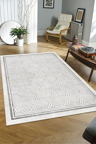 VİVİCA Modern Dijital Baskı Dört Mevsim Yıkanabilir Kaymaz Taban Salon Halısı...