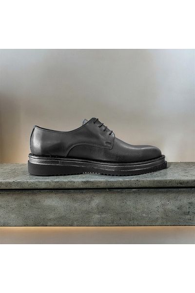 SÜVARİ Süvari Casual - Μαύρα Δερμάτινα Ανδρικά Παπούτσια