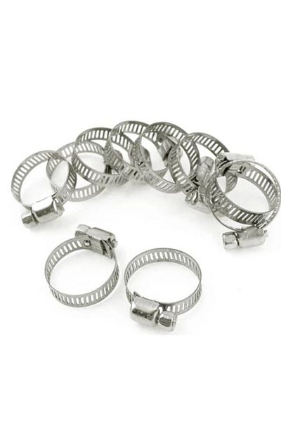 Kubermatu Adjustable Metal Water Hose Clamp 10-Pack