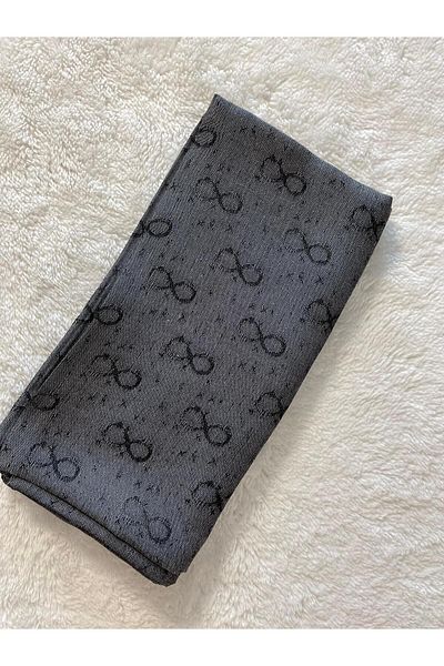 YVZSCARF Infinity Patterned Shiny Jacquard Smoked Scarf