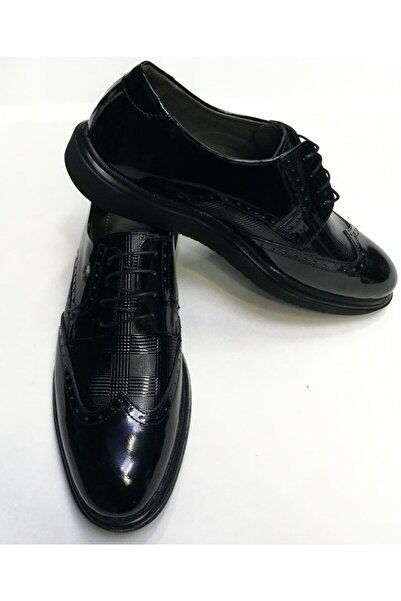 BM Home Чорні класичні чоловічі черевики на ортопедичній підошві - з шнурівкою, стильний дизайн для щоденного носіння