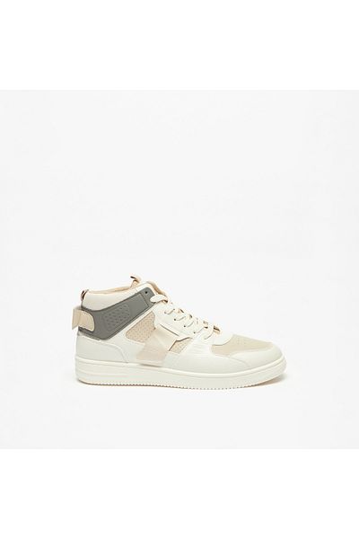 LBL by Shoexpress Panelled High Top Sneakers with Lace-Up Closure