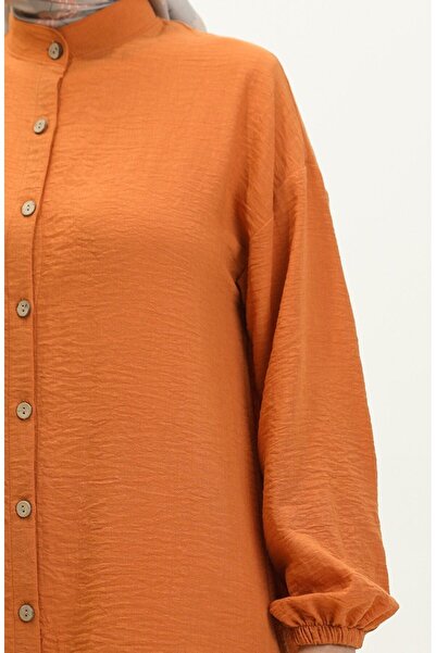 new ats Chief Collar Buttoned Linen Tunic