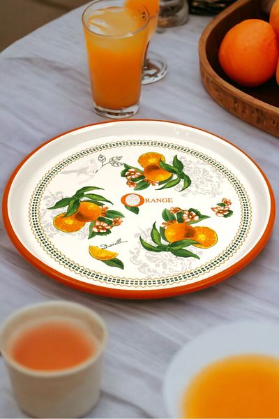 İnci Emaye 32 No 32cm Presentation Tray Coffee Tray Tea Tray Gift Dowry TrayServing Plate Tray