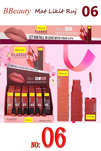 BBeauty Classic Matte Lip Gloss - Lipstick Cut (1 Piece)