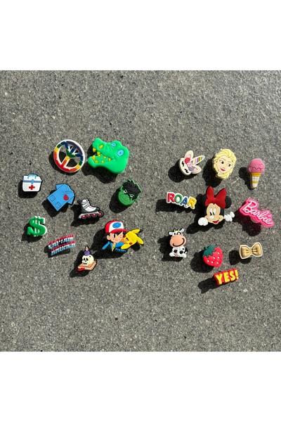 Crocs Terlik Süsü jibbitz karışık 20'li (Görsel temsilidir)