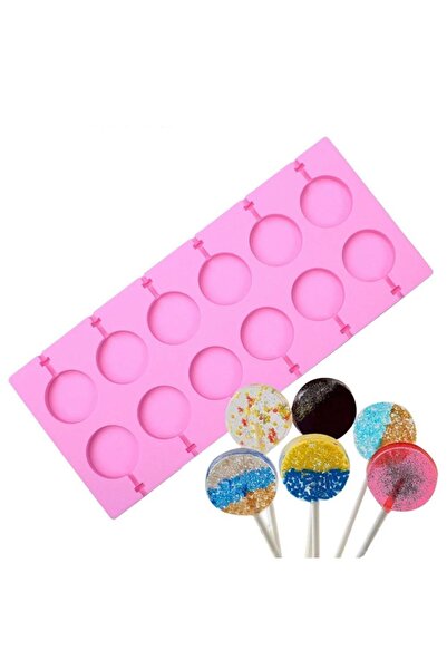 adin tasarım Lolipop Şeker Kalıbı 12li Silikon Lolipop Kalıbı Sabun Kokulu Ta...