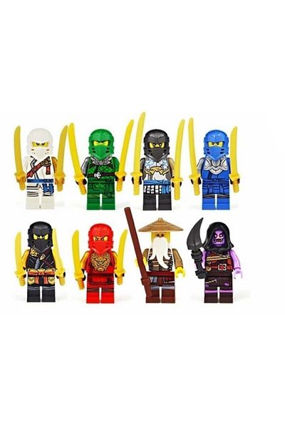 ttoysworld مجموعة شخصيات صغيرة متوافقة مع Ninjago مكونة من 8 قطع من Lego للموسم الجديد Ninja Go