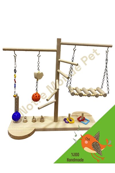 NOTREMONDEPET Ahşap Kuş Oyuncağı