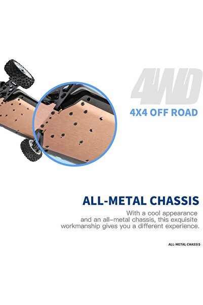 toystower RC Araba Off-Road Araba Yüksek Hızlı RC Paletli 1/12 Hz Yarış Arabası 75km/h 4WD RTR Metal