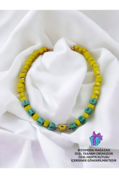 bizizmoda الطابق السفلي الزجاج حبة Serenay الزجاج قلادة عين الشر حبة قلادة