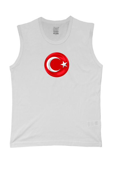 Raf Coll Tricou tricotat fără mâneci pentru bărbați Moon Star Team Design imp...