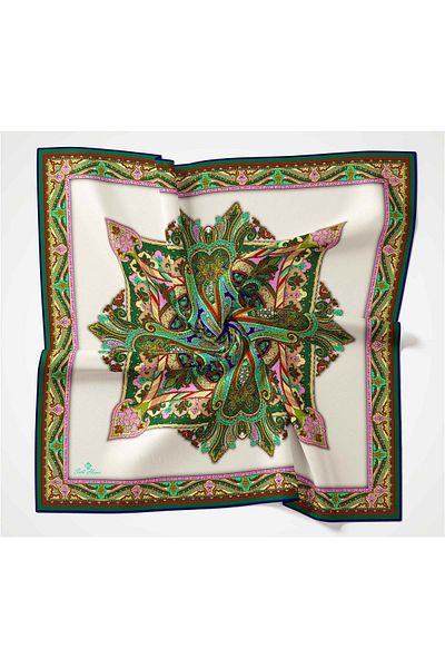 Silk Home Μαλακό βαμβακερό κασκόλ με σχέδιο Rubai