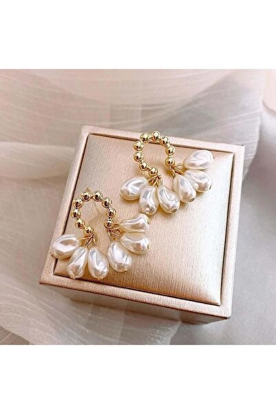 Prime İNCİ DETAYLI ÇELİK SALLANTILI KÜPE