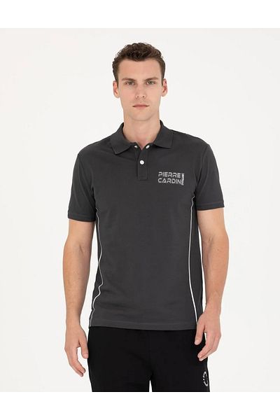 Pierre Cardin Μπλουζάκι με λαιμόκοψη Polo Slim Fit Anthracite