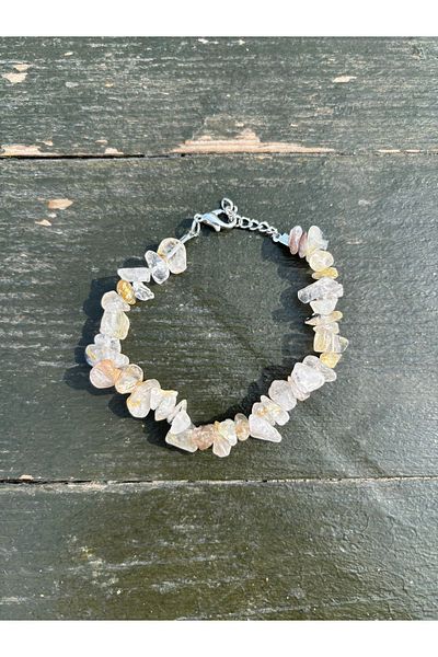 Mia Pera Broken Citrine Money Stone Bracelet - Natural Stone