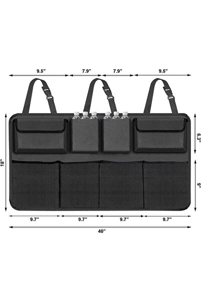 Ankaflex Organizator pentru spatele scaunului auto cu 8 buzunare Organizator ...