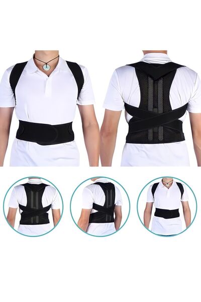 AYACO Unisex Μαύρος Κορσές Στήριξης Πλάτης - Ορθοπεδικός Στήριγμα Πλάτης, Ιατρική Προληπτική