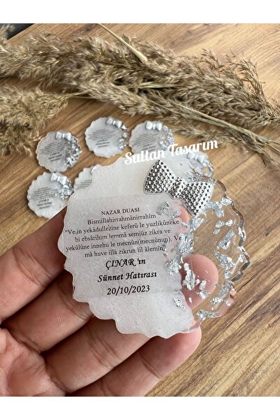 Sultan Tasarım 6 Cm - 20 Adet Fiyonk Söz Nişan Düğün Kız Erkek Bebek Yenidoğa...