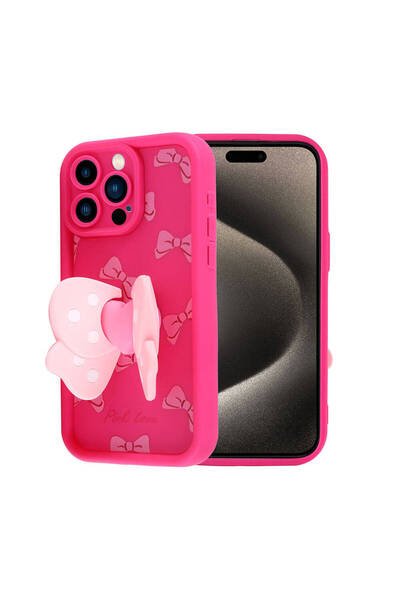 Rivor Apple iPhone 15 Pro Uyumlu Kılıf Kamera Korumalı Kelebek Figürlü Yumuşa...