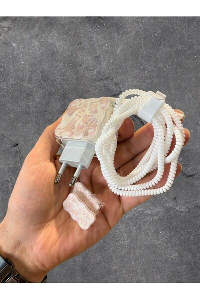 innovicase İphone 18w/20w Uyumlu Şarj Aleti Kılıfı, Şarj Kablosu Koruma Aparatı, Toparlayıcı, Koruyucu