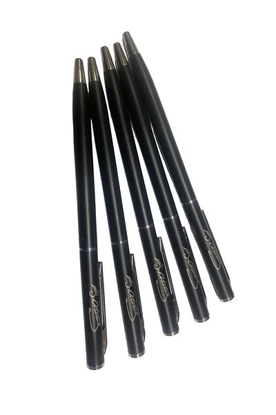 vatan promosyon Ataturk Signed Metal Rollerball Pen - Black Body Color - 5 Pieces
