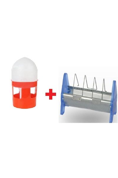 TEKPLAST Pigeon Waterer 1 Liter + 15 Cm Pigeon Food Bowl
