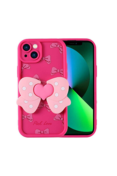 Nezih Case İphone 13 Kapak Kamera Korumalı Standlı 3D Figürlü Yumuşak Silikon...