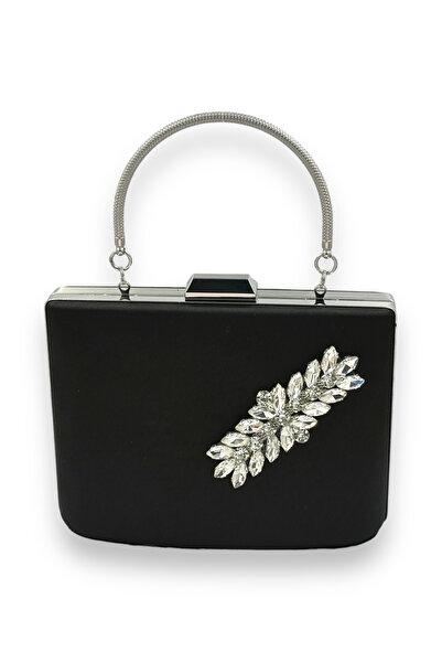 Biçanta Večernja haljina od crnog satena veće veličine Sa ručkom - Torba - Sa...