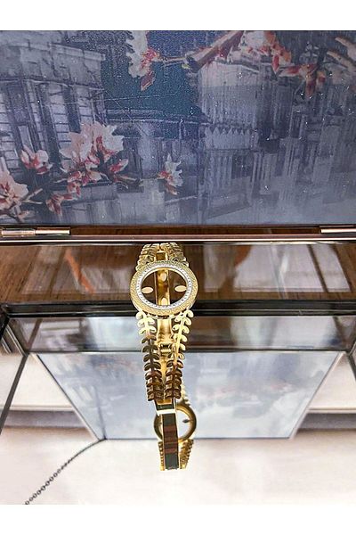 The Collection Anti-tarnish Steel Quarter Clamp Bracelet with Tail Pattern Quarter Bracelet