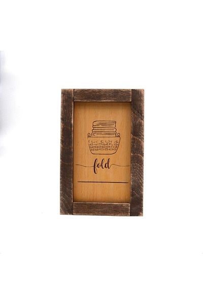 t tun's woods Set of 4 Wooden Boards - Wash, Dry, Fold, Repeat - 24X16 cm