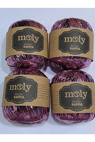 Moly Μεταλλικό Σετ Σχοινιού Ραφίας - 4 τεμάχια (4x50gr) Σχοινί/Σχοινί Τσάντας/Μεταλλικό Σχοινί