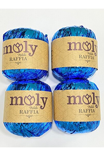 Moly Μεταλλικό Σετ Σχοινιού Ραφίας - 4 τεμάχια (4x50gr) Σχοινί/Σχοινί Τσάντας/Μεταλλικό Σχοινί