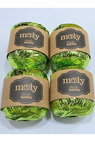 Moly Μεταλλικό Σετ Σχοινιού Ραφίας - 4 τεμάχια (4x50gr) Σχοινί/Σχοινί Τσάντας/Μεταλλικό Σχοινί