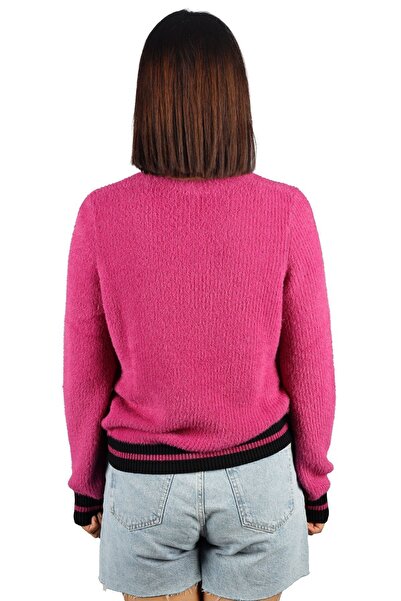 Liu Jo Kadın Pamuklu Uzun Kollu Günlük Fuşya Kazak TF3224MA85N-92434