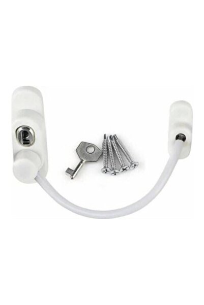 Kuba Kupa Çelik Hlatlı Pvc Kapı Pencere Çocuk Emniyet Kilidi Beyaz