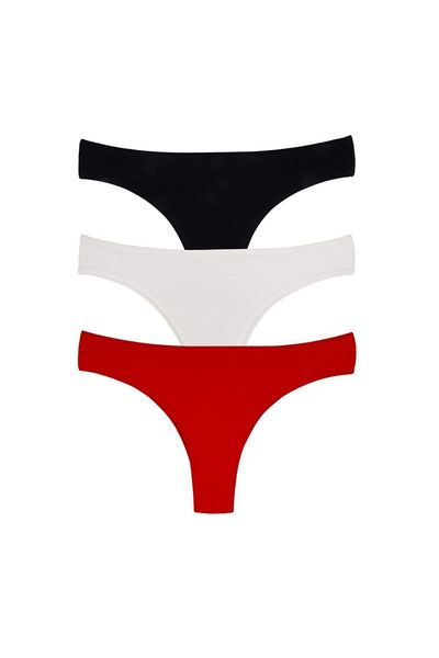 Dominant Chiloți brazilian pentru femei Dominant Cotton - Pachet de 3, culori asortate