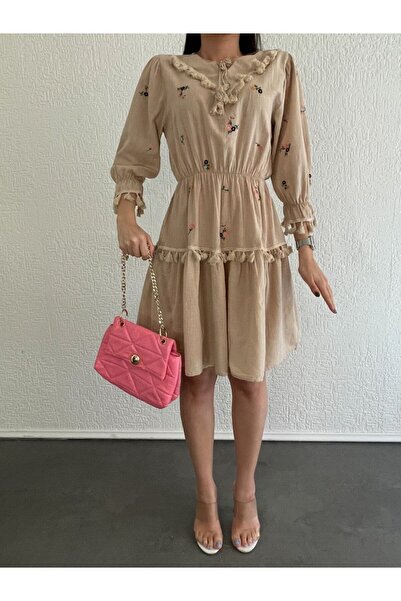 Floral Print Linen Dress