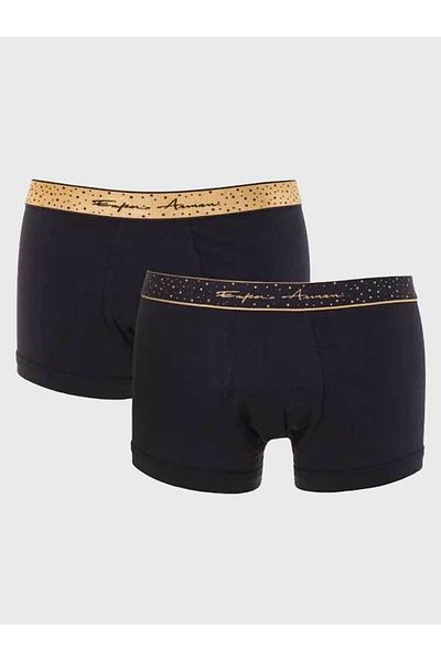 Emporio Armani Men's Brand Logo Printed Black Boxers111210 1a598-black