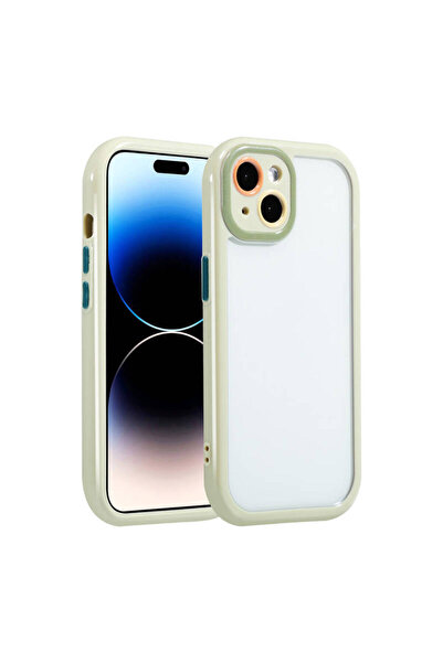 Rivor Apple iPhone 13/ 14 Uyumlu Kılıf Kamera Korumalı Renkli Kenar ve Çerçev...