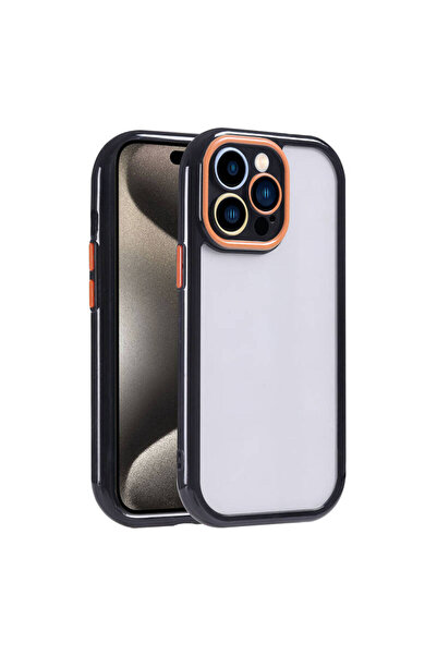 Rivor Apple iPhone 15 Pro Uyumlu Kılıf Kamera Korumalı Renkli Kenar ve Çerçev...