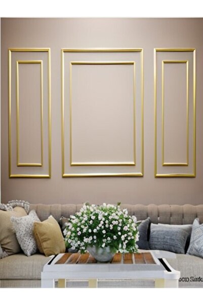 MİVA KONSEPT ALTIN GOLD RENK DEKORATİF POLİÜRETAN DUVAR ÇITASI 6' LI HAZIR KE...